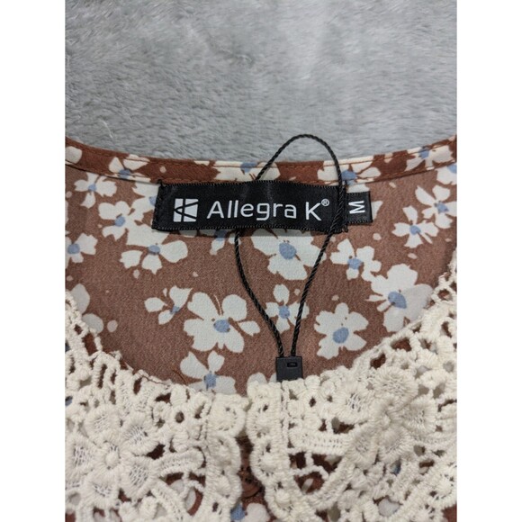 Women's Caramel Peter Pan Collar Dress With Tie - Size M - NWOT - Picture 8 of 10